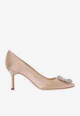 Manolo Blahnik Hangisi 70 Crystal-Embellished Pumps HANGISI CLC 70 NUDE 2504 0316-0049 Nude