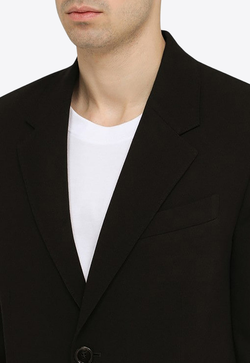 AMI PARIS Single-Breasted Wool Blazer Black HBV303WV0039/O_AMI-001