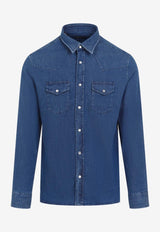 Tom Ford Long-Sleeved Denim Shirt HDS001-FMC121F24 HB659 Blue