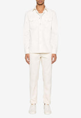 Tom Ford Long-Sleeved Western Shirt HDS001-FMC133F24 AW004 White