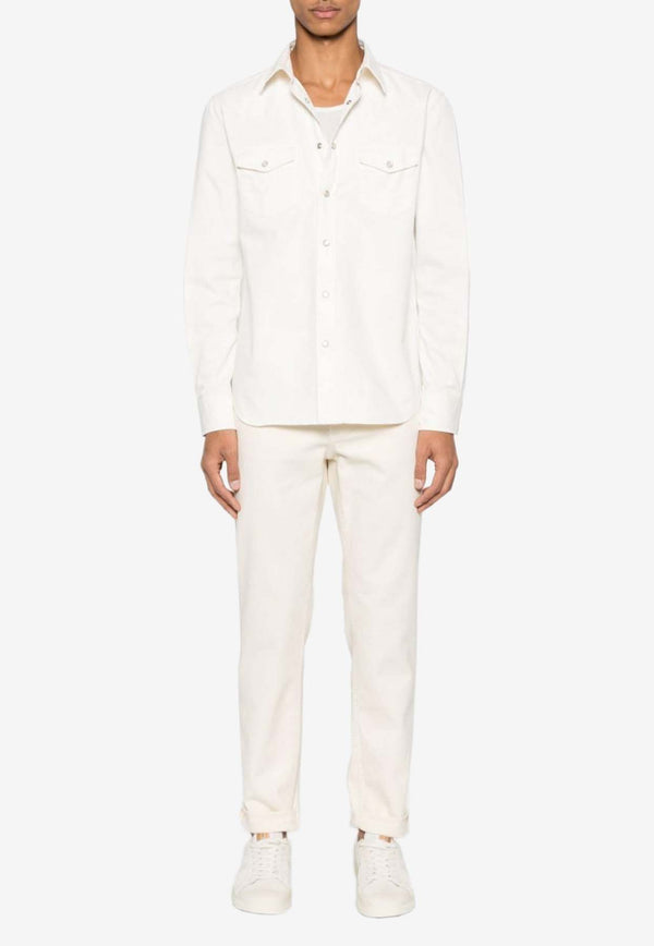 Tom Ford Long-Sleeved Western Shirt HDS001-FMC133F24 AW004 White