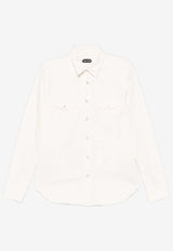 Tom Ford Long-Sleeved Western Shirt HDS001-FMC133F24 AW004 White