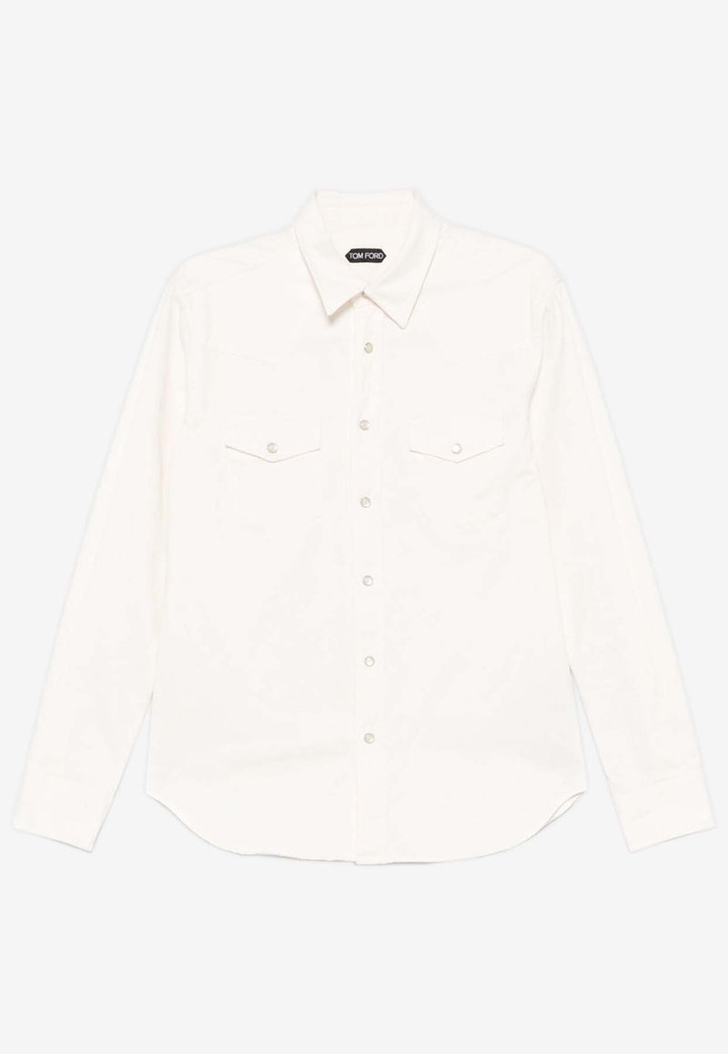 Tom Ford Long-Sleeved Western Shirt HDS001-FMC133F24 AW004 White