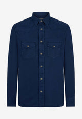 Tom Ford Long-Sleeved Western Shirt HDS001-FMC133F24 HB470 Indigo