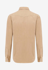 Tom Ford Long-Sleeved Western Shirt HDS001-FMC133F24 JB011 Biscuit