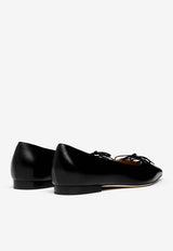 Malone Souliers Hedy Pointed Ballet Flats in Nappa Leather HEDY 10-4 BLACK Black