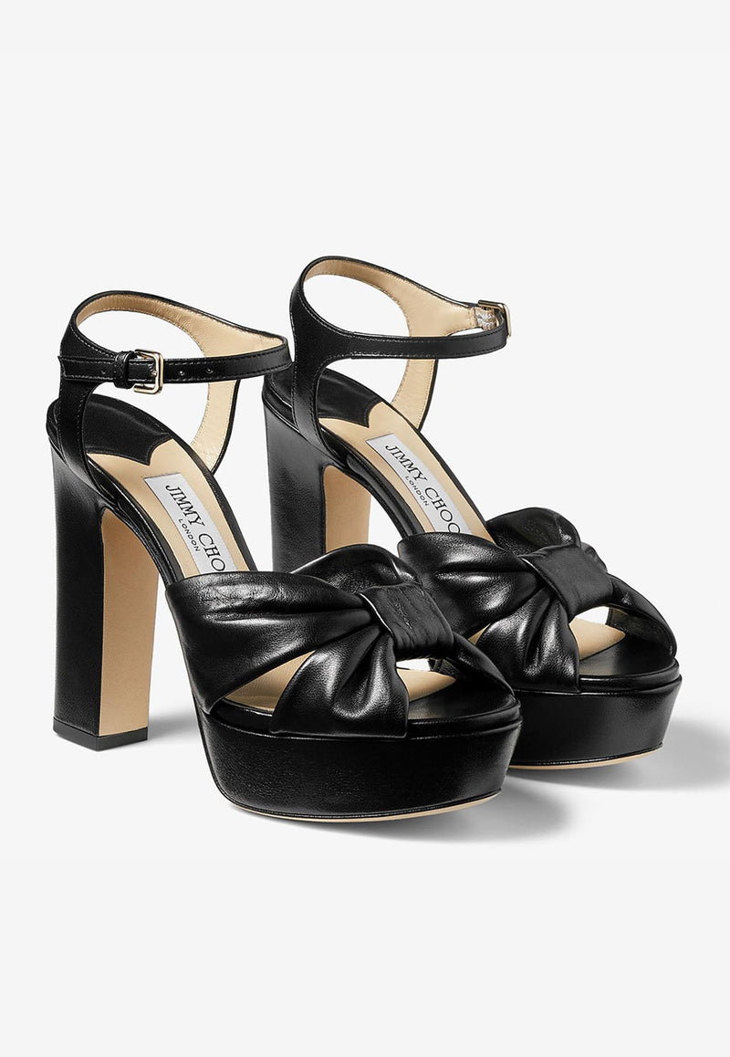 Jimmy Choo Heloise 120 Platform Sandals in Nappa Leather HELOISE 120 NAP BLACK