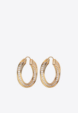 Crystal Haze Jewelry Heritage Grande Paved Hoop Earrings Gold HERITAGEHOOPS GRANDE PAVÃˆGOLD