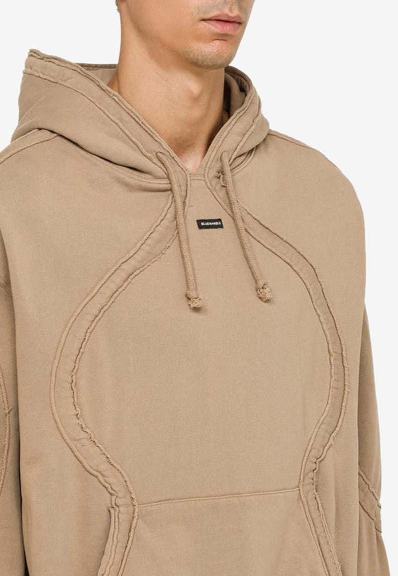 Bluemarble Hoodie with Perforated Details HO12FL03B23BEI/N_BLUEM-BEIGE