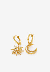 Missoma Jewellery X Harris Reed Moonlight Charm Earrings Gold HR-G-E2-WP-CZGOLD