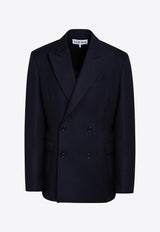 Loewe Double-Breasted Wool Blazer Blue HSM1Y03W27WO/P_LOEW-8511