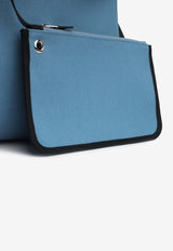 Hermès Herbag Zip 31 in Blue Jean Toile and Black Vache Hunter with Palladium Hardware