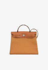 Hermès Herbag Zip 31 in Dune, Magnolia Toile and Fauve Hunter with Palladium Hardware