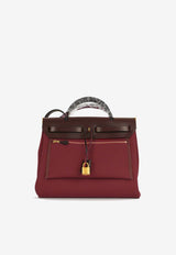 Hermès Herbag Zip 31 in Rubis Toile and Rouge Sellier Hunter with Gold Hardware