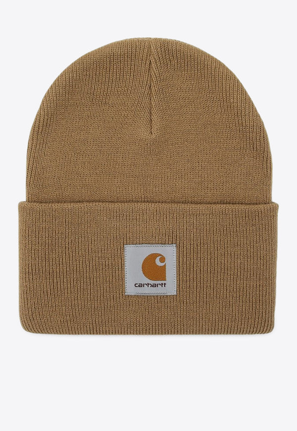 Carhartt Wip Logo Patch Ribbed Beanie Beige I020222PL/P_CARH-2FSXX