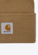 Carhartt Wip Logo Patch Ribbed Beanie Beige I020222PL/P_CARH-2FSXX