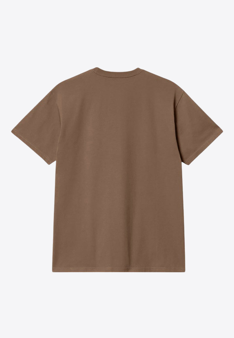 Carhartt Wip Chase Logo Patch T-shirt Brown I026391CO/P_CARH-218XX