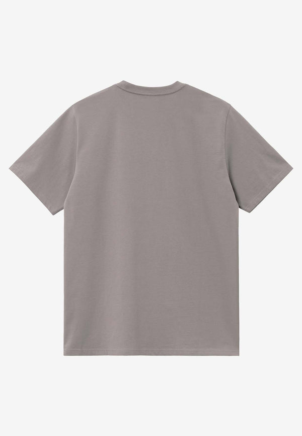 Carhartt Wip American Script Embroidered T-shirt Gray I029956GREY