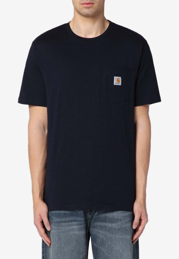 Carhartt Wip Logo Patch Pocket T-shirt Blue I030434CO/Q_CARH-1CXX