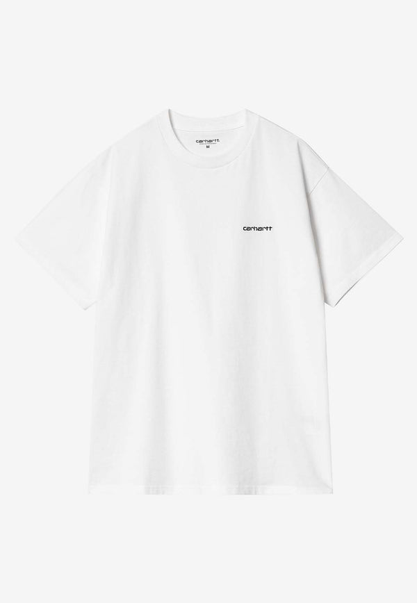 Carhartt Wip Script Embroidered T-shirt White I030435WHITE