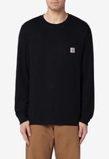 Carhartt Wip Logo Patch Pocket Long-Sleeved T-shirt Black I030437CO/Q_CARH-89XX