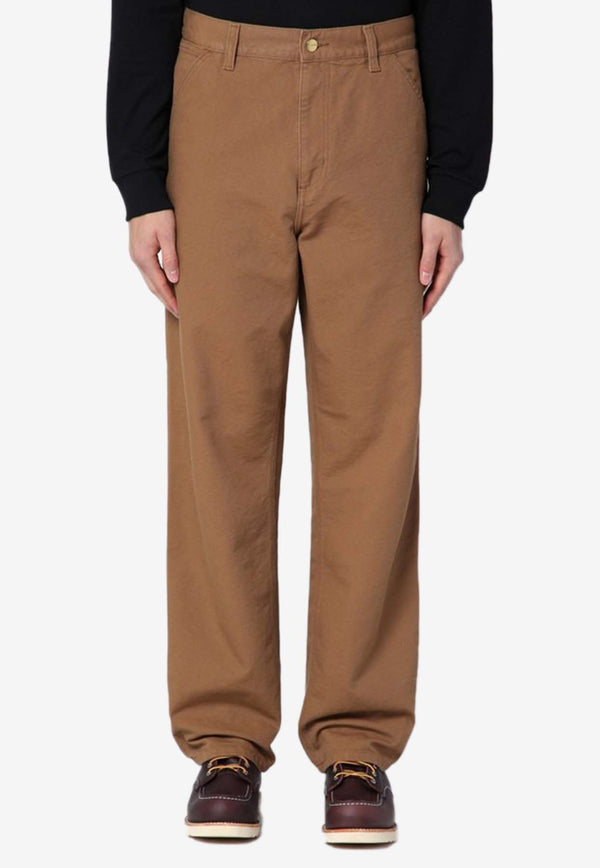 Carhartt Wip Single Knee Straight-Leg Pants Brown I031497CO/Q_CARH-HZ0232