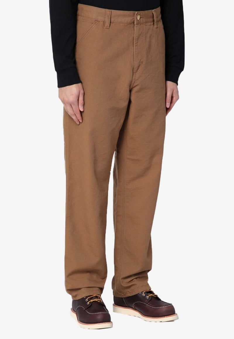 Carhartt Wip Single Knee Straight-Leg Pants Brown I031497CO/Q_CARH-HZ0232