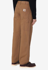 Carhartt Wip Single Knee Straight-Leg Pants Brown I031497CO/Q_CARH-HZ0232