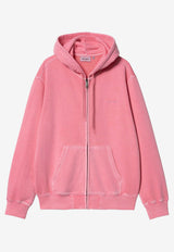 Carhartt Wip Duster Script Zip-Up Hoodie Pink I033619_000_29PGD