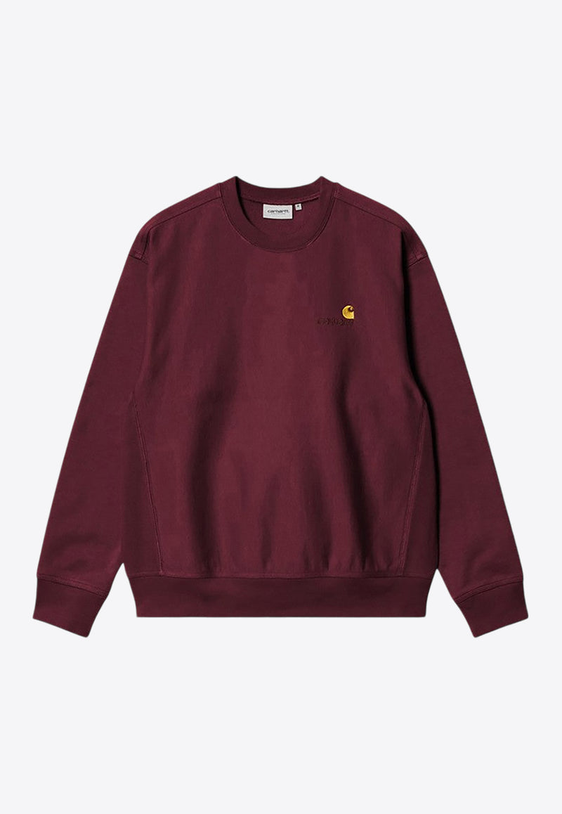 Carhartt Wip American Script Crewneck Sweatshirt Burgundy I033649CO/P_CARH-2BYXX