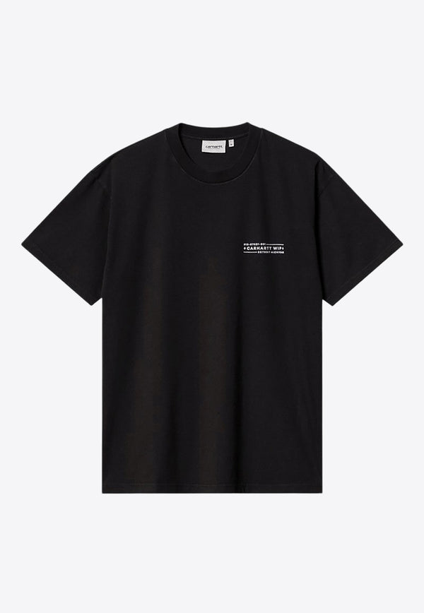 Carhartt Wip Stamp Printed T-shirt Black I033670CO/P_CARH-0D206