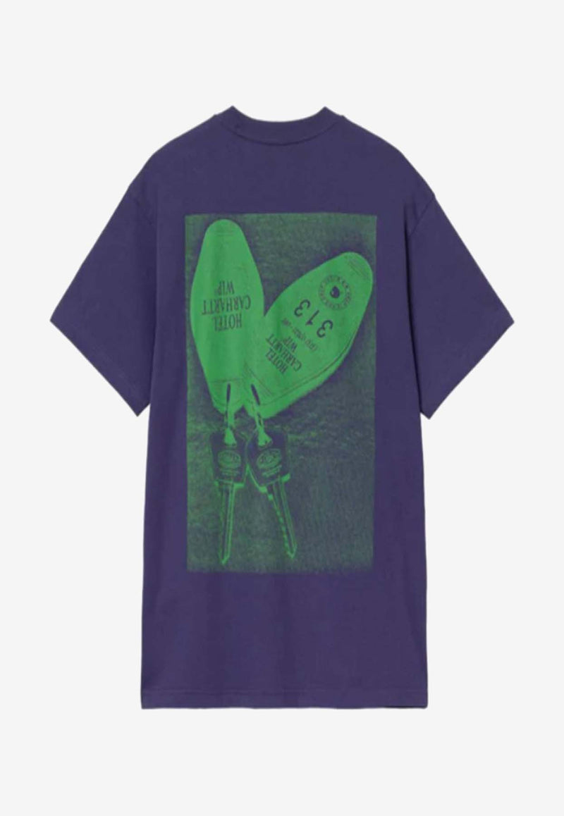 Carhartt Wip Hotel Keys Print T-shirt Purple I033959_000_2K2XX