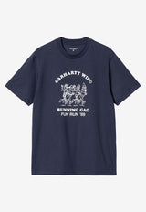 Carhartt Wip Fun Run Printed T-shirt Blue I033986_000_2AHXX