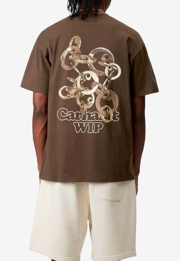 Carhartt Wip Linked Charms Print T-shirt Brown I034410BROWN