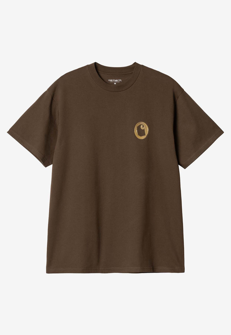 Carhartt Wip Linked Charms Print T-shirt Brown I034410BROWN