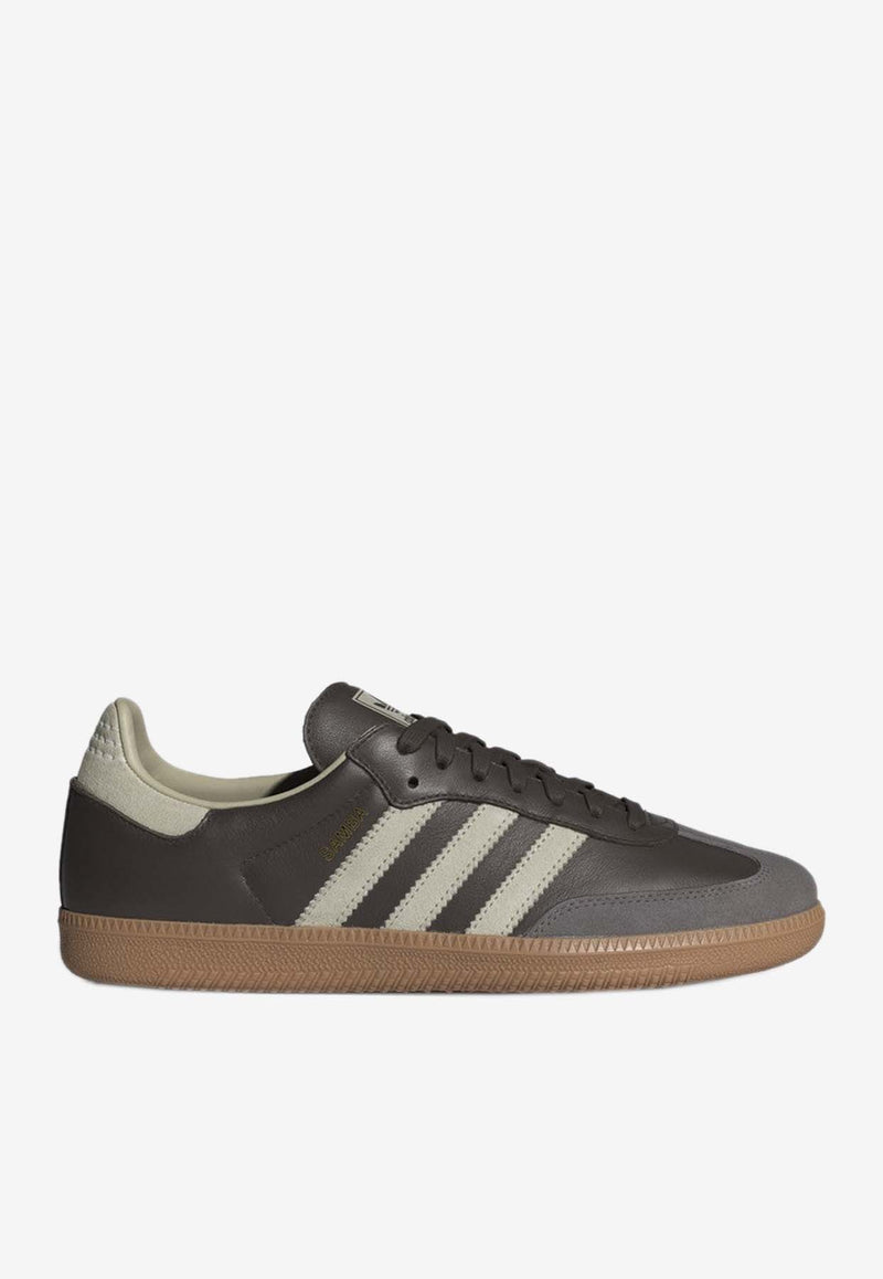 Adidas Originals Samba OG Leather Low-Top Sneakers Brown ID1481LE/P_ADIDS-BP