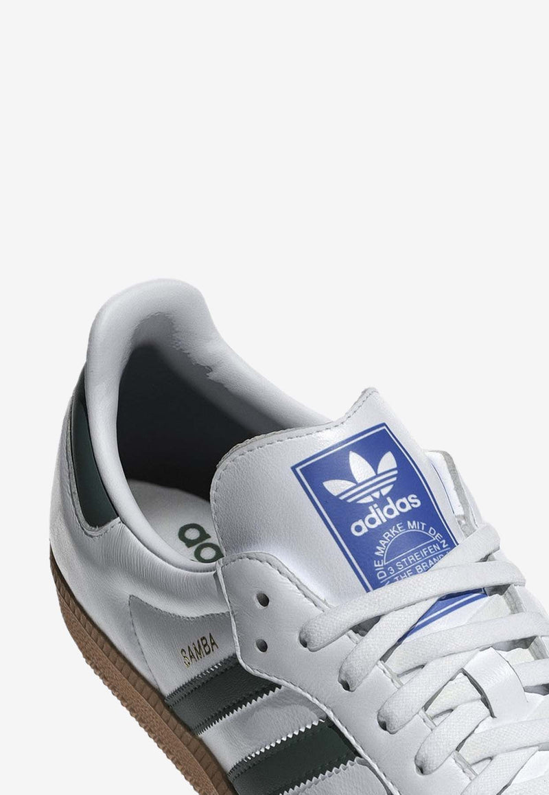 Adidas Originals Samba OG Low-Top Sneakers White IE3437LE/O_ADIDS-WHTGRN