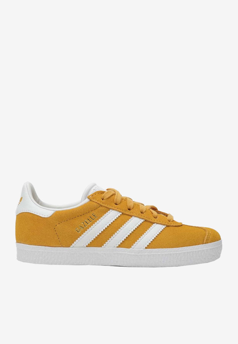 Adidas Kids Girls Gazelle Suede Low-Top Sneakers Yellow IF9808LS/P_ADIDS-YL