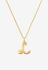 Missoma Jewellery Curly Molten Initial L Pendant Necklace Gold INL-G-N2-NS-LGOLD