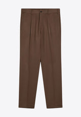 Santaniello Wool-Blend Tailored Pants Brown IRNOE2968/P_SANTA-15