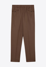 Santaniello Wool-Blend Tailored Pants Brown IRNOE2968/P_SANTA-15