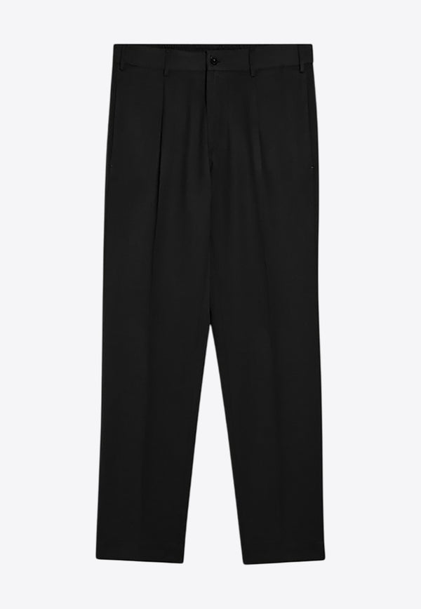 Santaniello Wool-Blend Tailored Pants Black IRNOE2968/P_SANTA-99