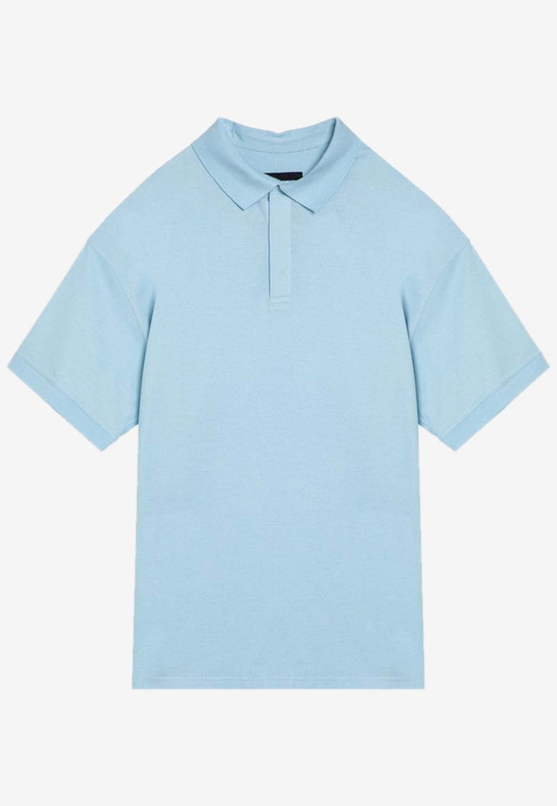 Y-3 Rubberized Logo Polo T-shirt Light Blue IV5641CO/O_ADIDY-IB