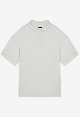 Y-3 Rubberized Logo Polo T-shirt White IV5647CO/O_ADIDY-OW