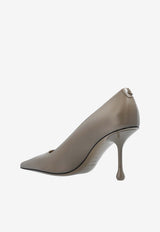 Jimmy Choo Ixia 95 Leather Pumps IXIA 80 CLF TAUPE Taupe