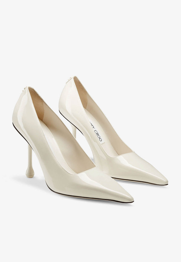 Jimmy Choo Ixia 95 Patent-Leather Pumps IXIA 95 PAT LATTE