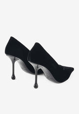 Jimmy Choo Ixia 95 Velvet Pumps IXIA 95 VEL BLACK