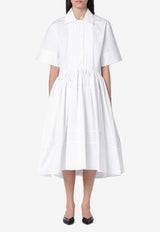 Jil Sander Plastron Midi Shirt Dress White J02CT0466J45002/Q_JILSA-100