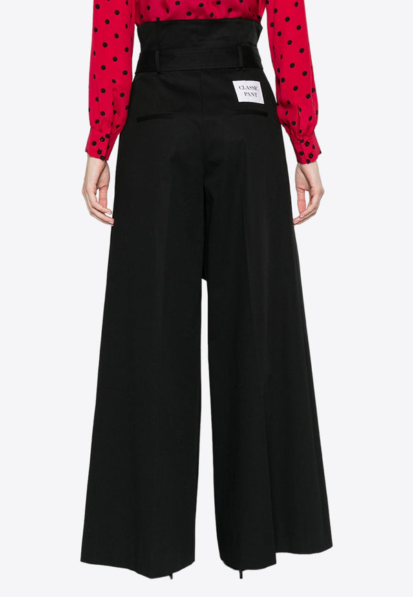 Moschino High-Waist Wide-Leg Pants J0304 0420 0555 Black