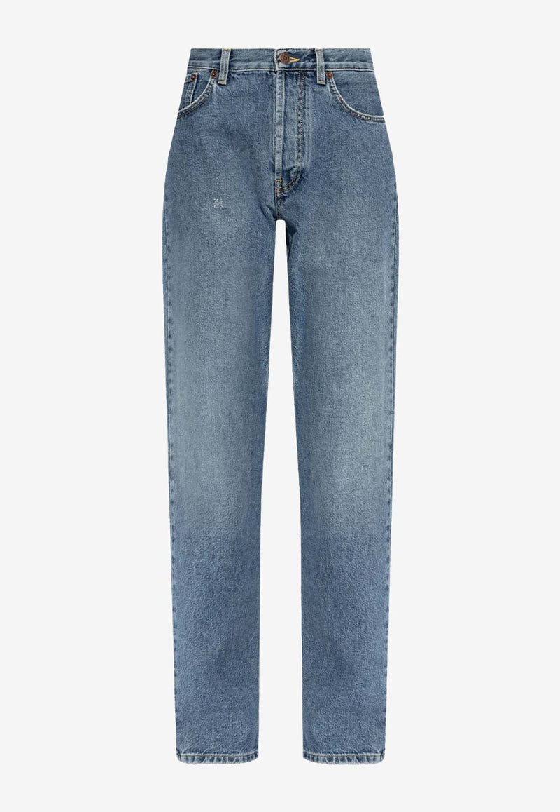 Moschino High-Rise Straight Jeans J031554220285 0285 Blue